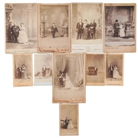 (10 Pc) Antique Tom Thumb CDV Photos & Cabinet Cards