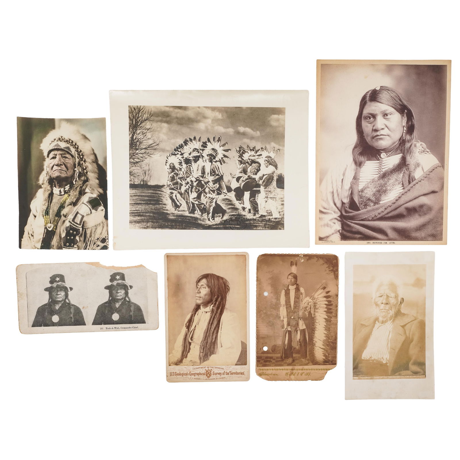 (7 Pc) Antique Native American Photographs (1 of 8)