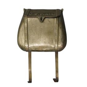 Vintage Brass "Saddlebag" U.S. Mail Wall-mount Mailbox