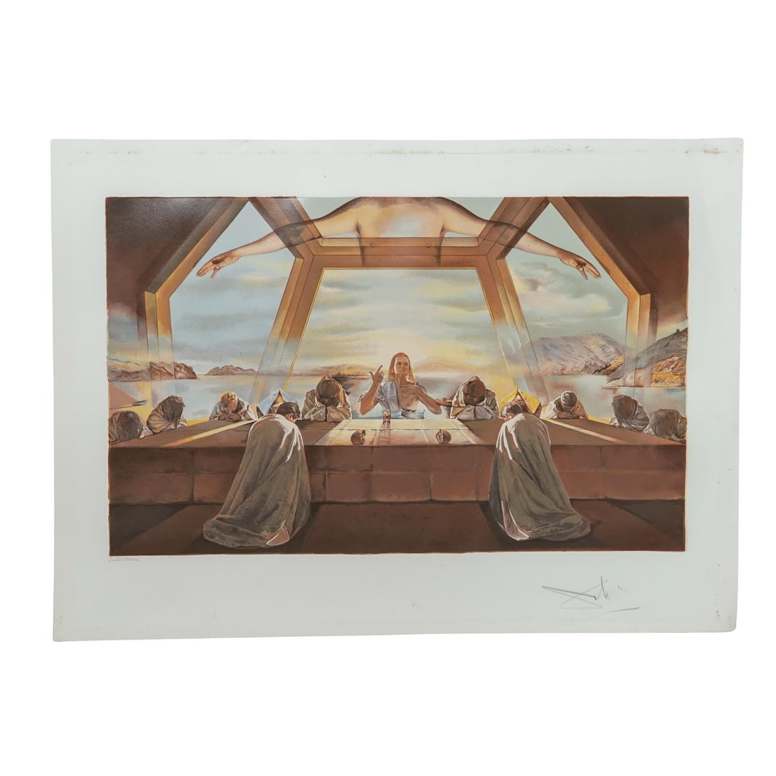 Salvador Dali (Spanish, 1904-1989) "Last Supper" Lithograph: Salvador Dali (Spanish, 1904-1989) "Last Supper" Lithograph20th century, SpanishSalvador Dali (Spanish, 1904-1989) "The Last Supper" lithograph of original painting completed in 1955. Pencil signed in