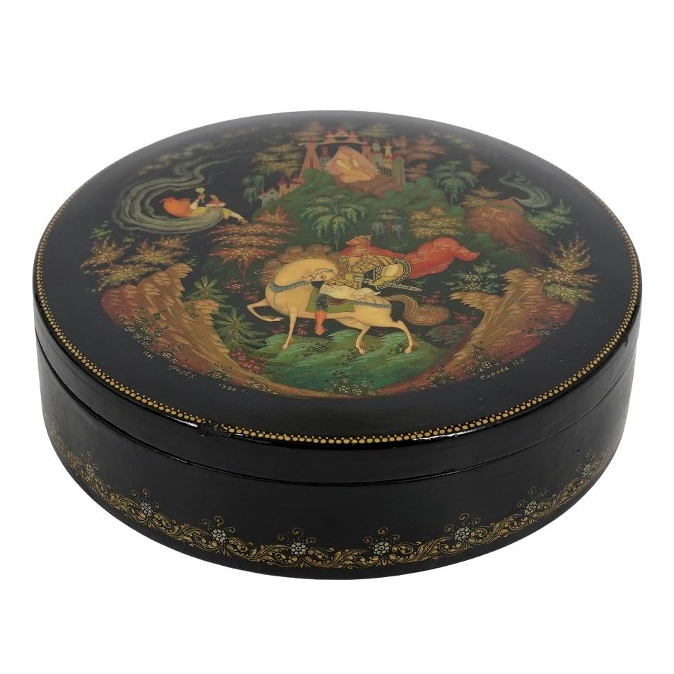 Russian Lacquered "Ruslan and Ludmila" Box (1 of 7)