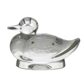 Saint-Louis La Tour D'Argent Crystal Duck Paperweight