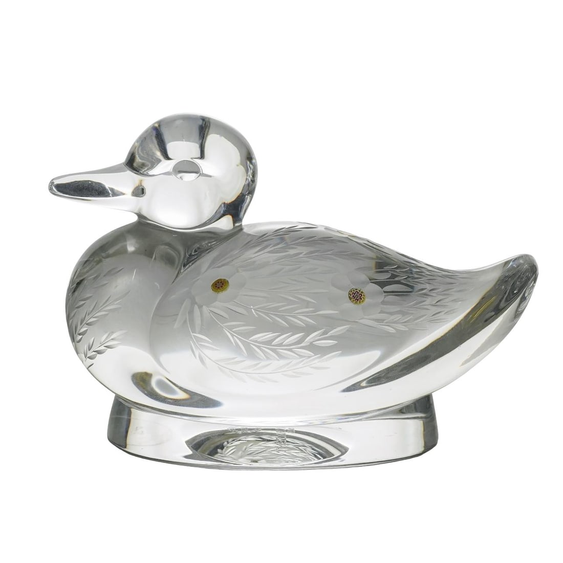 Saint-Louis La Tour D'Argent Crystal Duck Paperweight (1 of 5)