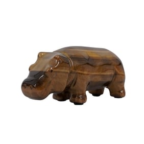 Tiger's Eye Hippo Figurine