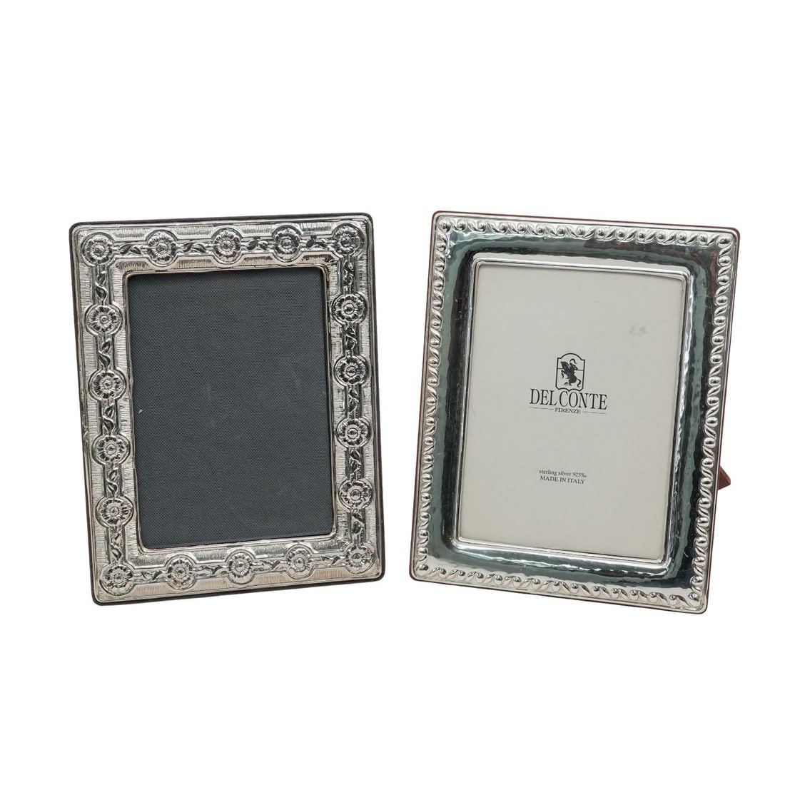 (2pc) Large Sterling Silver Photo Frames - 2