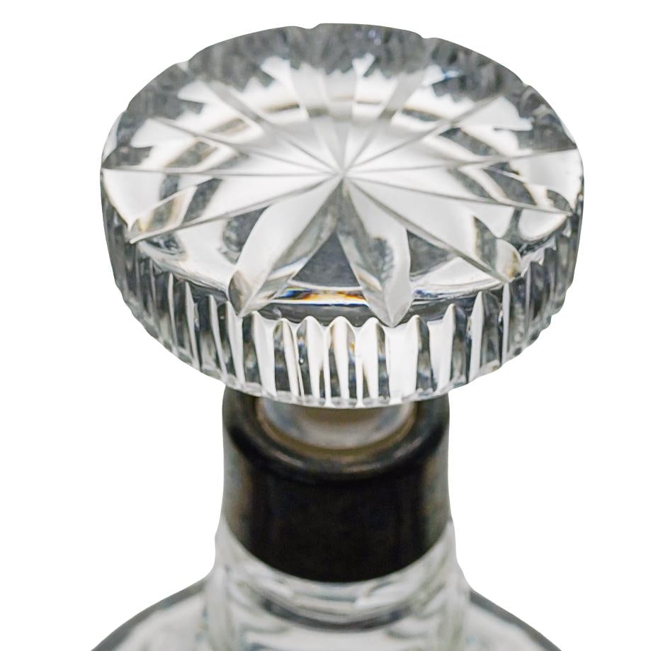 Antique Cut Crystal Silver Mounted Decanter - 2