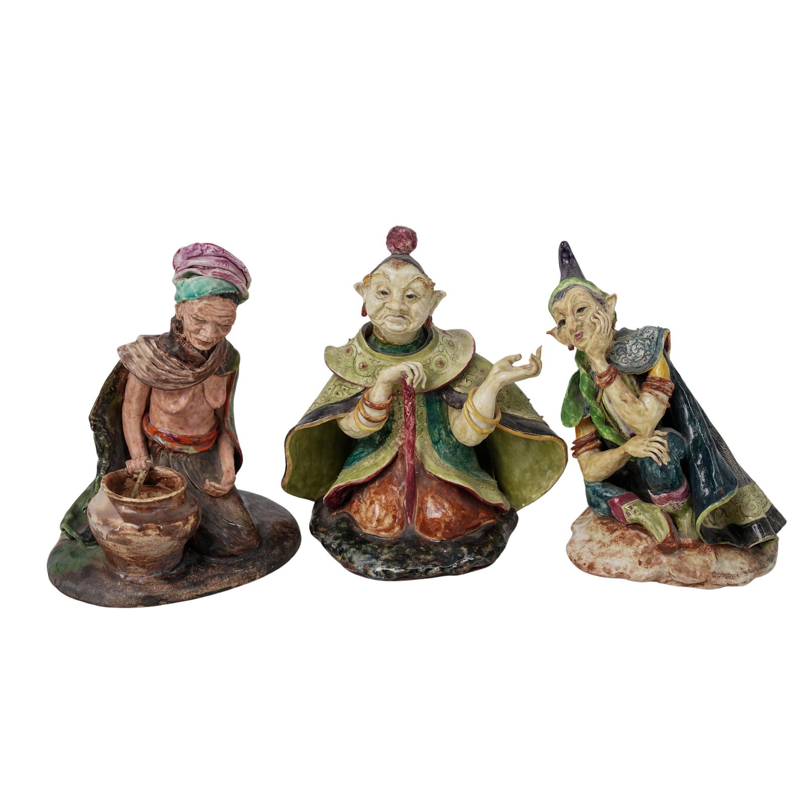 (3 Pc) Dorothy Neville Tonsager Emperor & Nightingale Figurines (1 of 15)