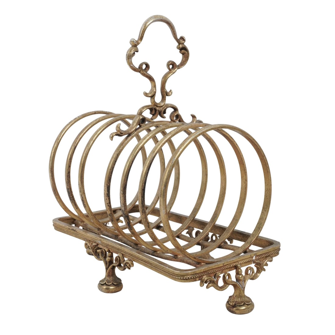 Antique Plated Toast Rack Stand: Antique Plated Toast Rack Stand Early-20th century, British Victorian Gunmetal Plated Toast Rack Stand, a serving piece designed to keep slices of toast crisp by allowing air to circulate. The Rack