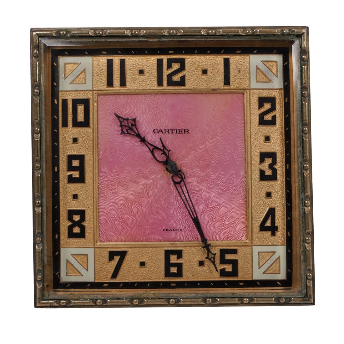 Cartier Art Deco Guilloché Enamel Desk Clock (1 of 7)