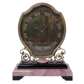 Antique Bittmann St. Moritz Chevron Swiss Mantel Clock