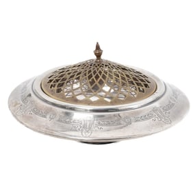 Antique M. Fred Hirsch Co. Sterling Silver Potpourri Bowl