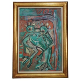 Rodolfo Nieto (Mexico, 1936-1985) Oil On Canvas Painting