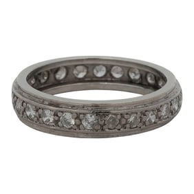 14k White Gold and Diamond Eternity Band
