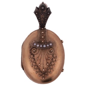 Victorian 18K Gold Hair Locket