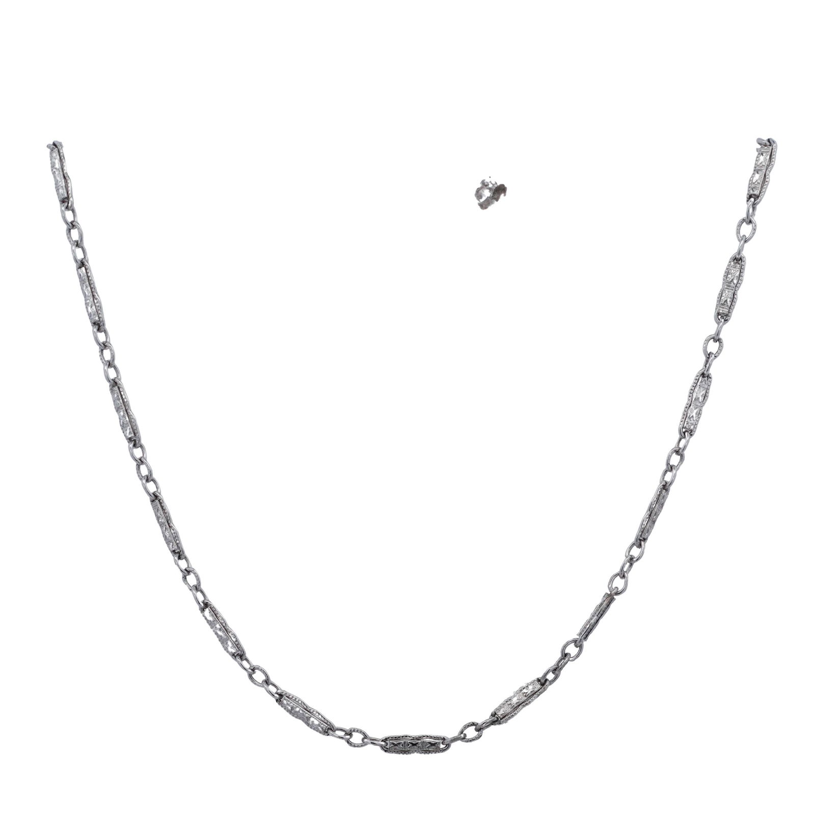 Art Deco 14k White Gold Chain Necklace (1 of 7)
