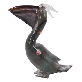 Vintage Murano Sommerso Hand Blown Glass Figurine