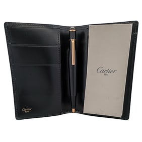 Cartier Diabolo Ballpoint Pen & Leather Notepad