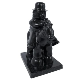 After Fernando Botero "Man on the horse" Bronze