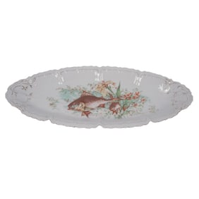 Antique N.D. & Co. Carlsbad Austrian Porcelain Fish Platter
