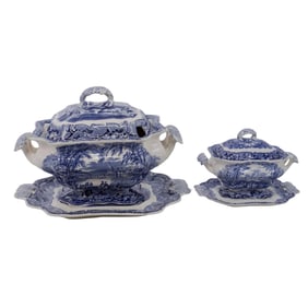 (6pc) Mason's ''Vista'' Ironstone Dish Group