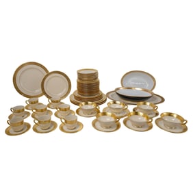 (61pc) Lenox "Westchester" 24K Gold & Porelain Dinnerware