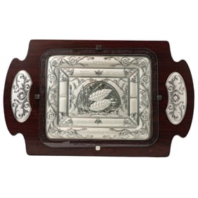 Sterling Silver Hazorfim Judaic Shabbat Challah Tray
