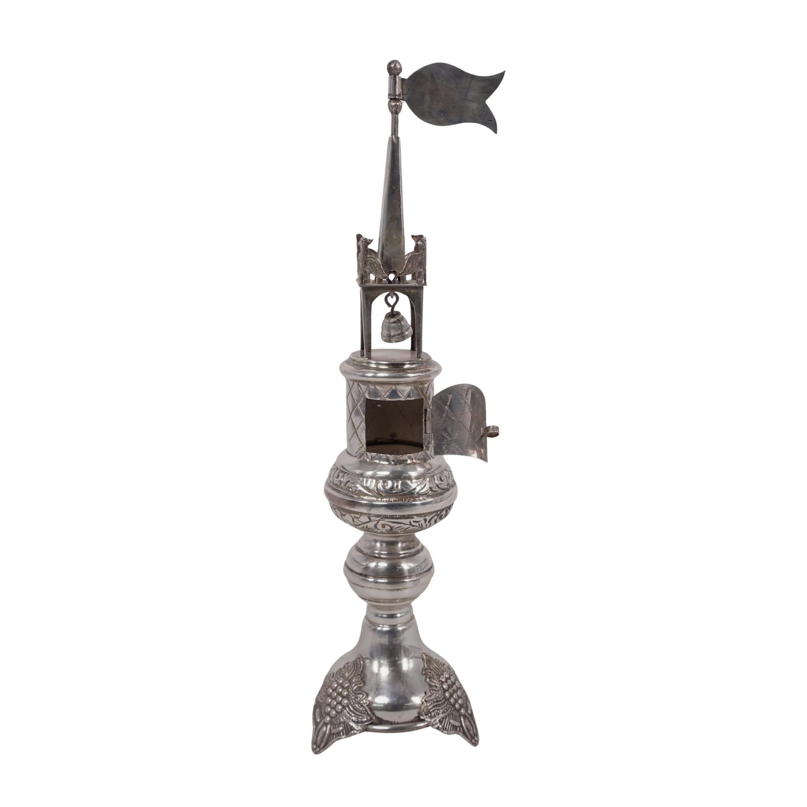 Antique Sterling Silver Judaica Besamim Spice Tower (1 of 7)