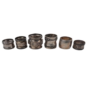 (6pc) Sterling Silver Napkin Rings