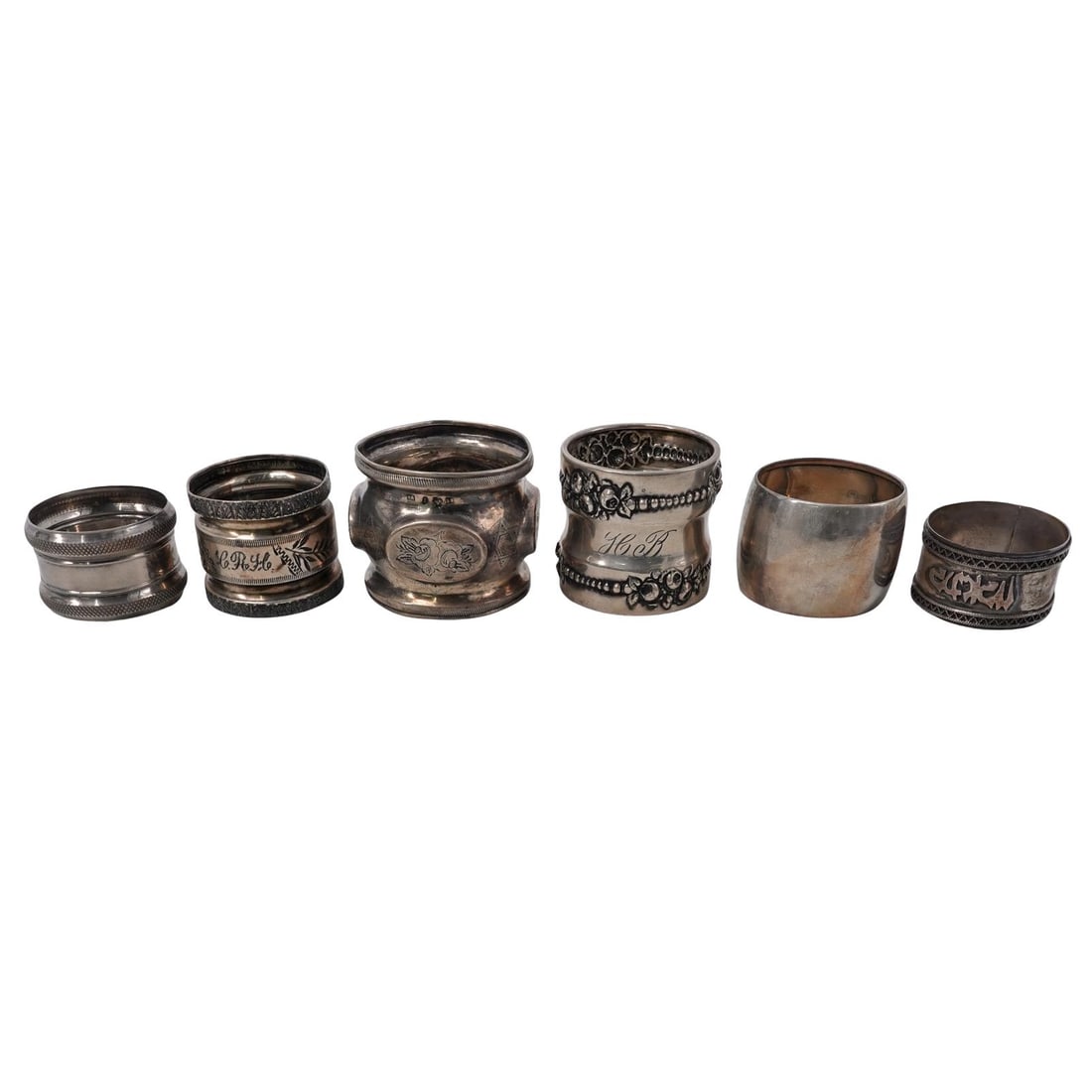 (6pc) Sterling Silver Napkin Rings (1 of 3)
