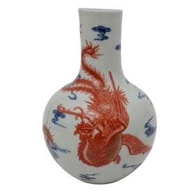 Antique Chinese & White Iron Glaze Porcelain Vase