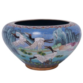 Vintage Large Chinese Cloisonné Bowl