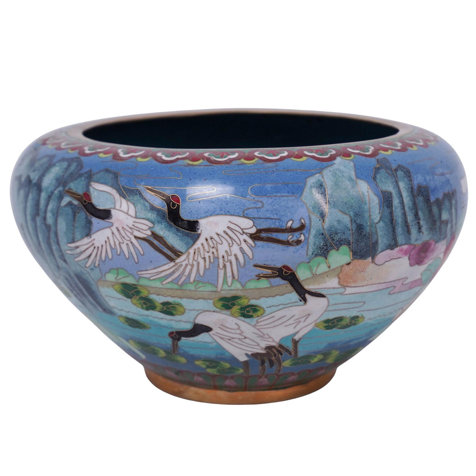 Vintage Large Chinese Cloisonné Bowl (1 of 8)