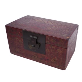 Chinese Red And Gilt Lacquer Box