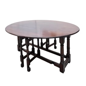 Antique Hardwood Drop Leaf Buffet Table