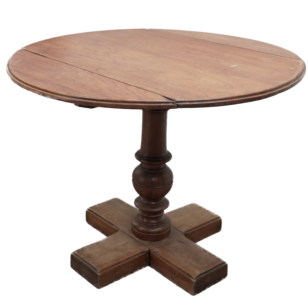 18th C. English Walnut Drop Leaf Table (1 of 9)