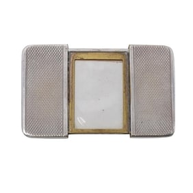 Art Deco S.T.Dupont Silver Plate Travel Photograph Frame