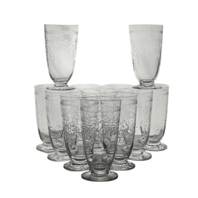 (12pc) Kosta Boda Fritz Kallenberg Etched Glasses