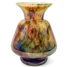 Czechoslovakian Iridescent Art Glass Vase