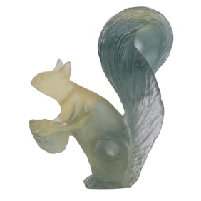 Daum Pâte De Verre Crystal Squirrel Figurine w/ Box