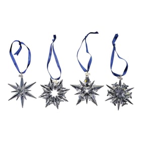 (4pc) Swarovski Christmas Ornaments