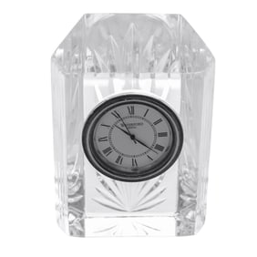 Waterford Crystal Brass Meridian Desk Clock