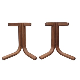 Pair of MCM Dyrlund Danish Teak Wood Table Bases