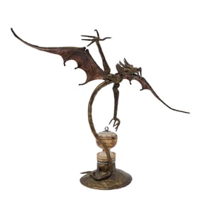 Pamela Chevalier Bronze Dragon & Bone Perfume Bottle