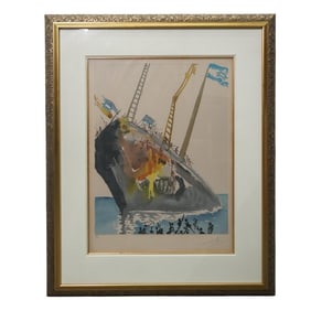 Salvador Dali (Spanish, 1904-1989) "On the Shores of Freedom" Lithograph
