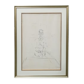 Alberto Giacometti (Swiss 1901-1966) "Nu Assis" Lithograph