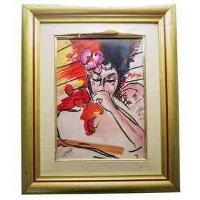 Peter Max "Suzin" Limited Edition from Franklin Mint Porcelain With COA