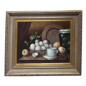 Alberto Bianchi (Italian 1882-1969) Still Life Oil Painting