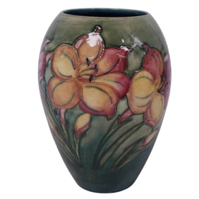 Antique Walter Moorcroft African Lily Ceramic Vase