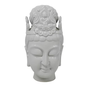 Chinese Blanc de Chine Porcelain Guanyin Head