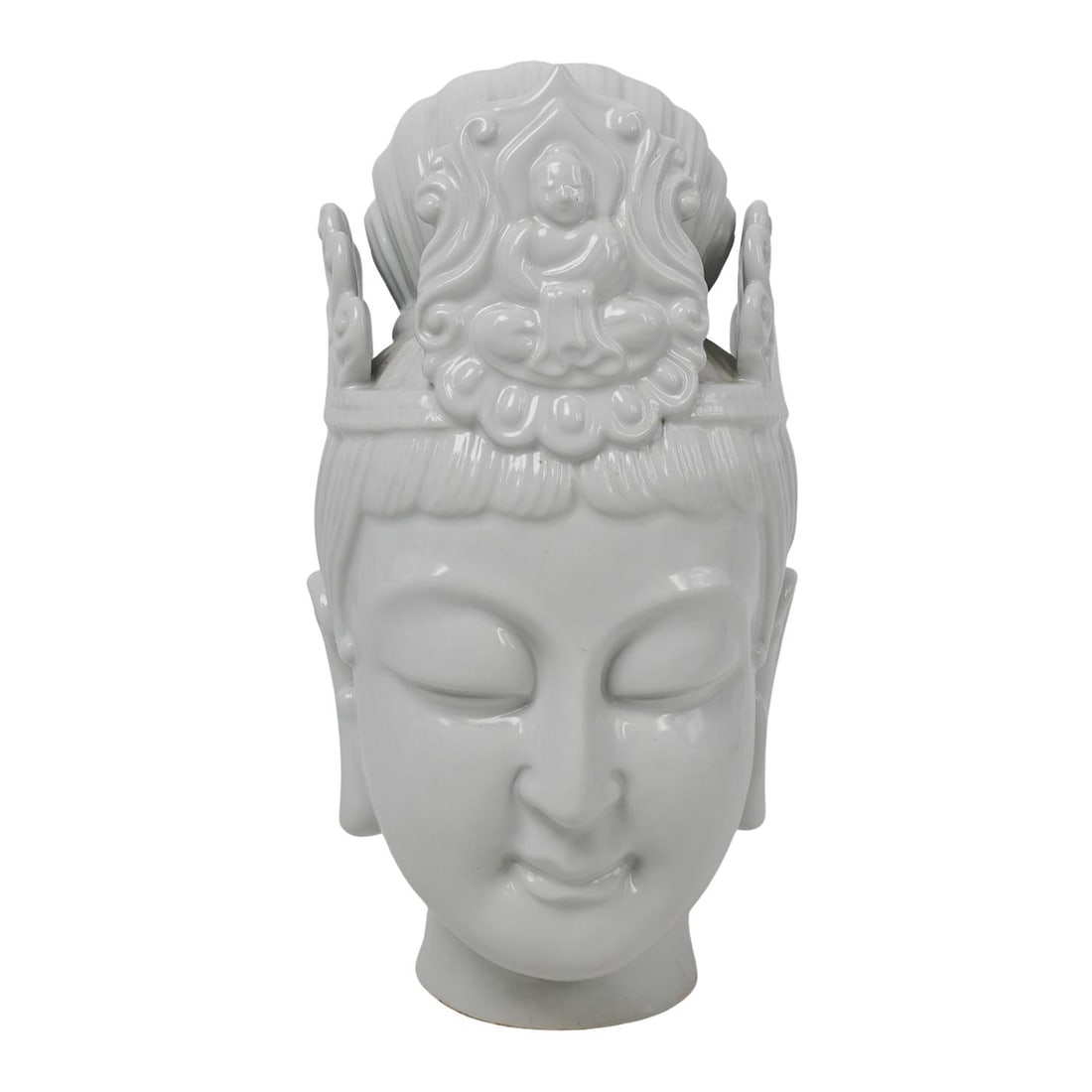 Chinese Blanc de Chine Porcelain Guanyin Head (1 of 7)